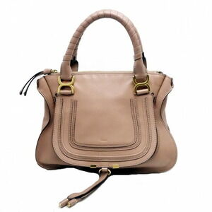 Chloe Marcie Tote Bag Calfskin Pink Beige